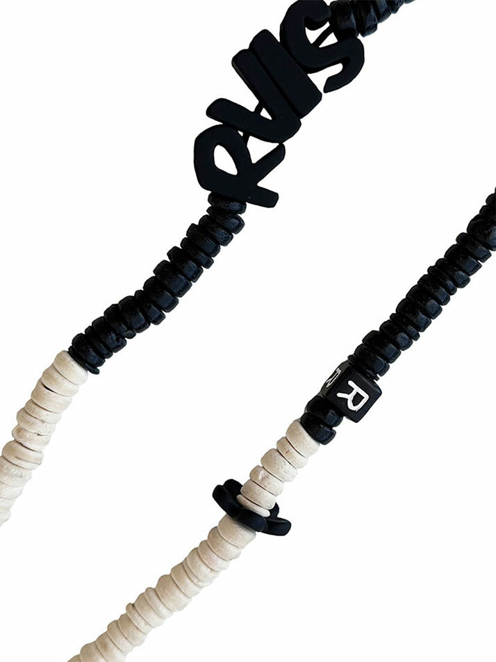nature beads crossbody phone strap cream mix