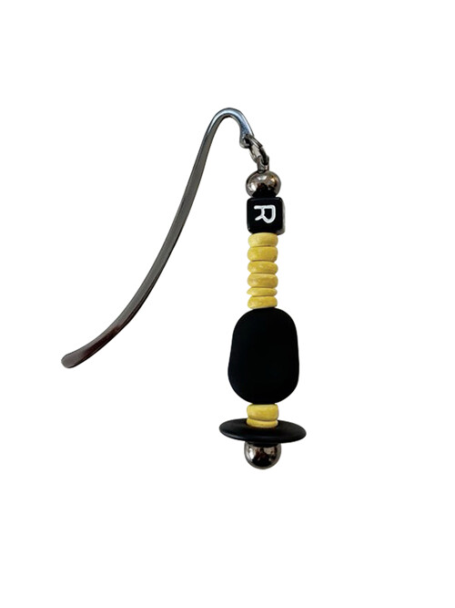 nature beads bookmark yellow