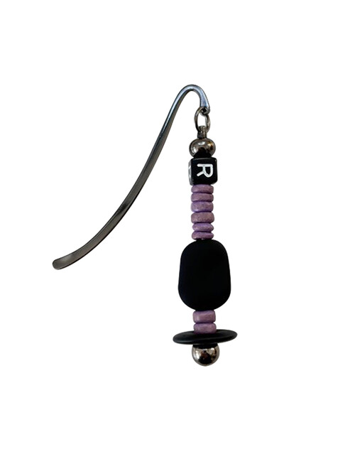 nature beads bookmark violet