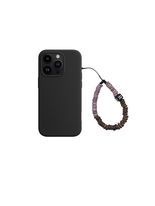 bebe beads phone strap violet+c.brown