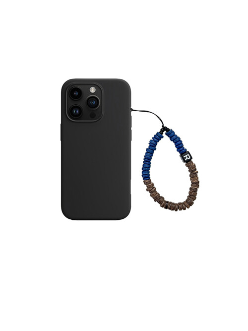 bebe beads phone strap blue+c.brown