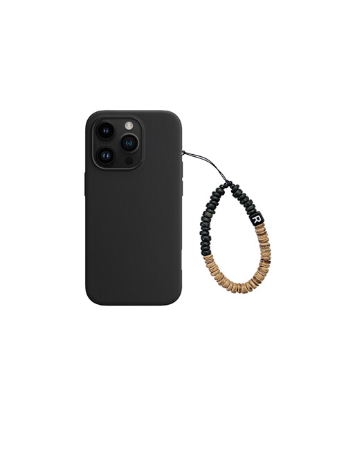 bebe beads phone strap khaki+brown