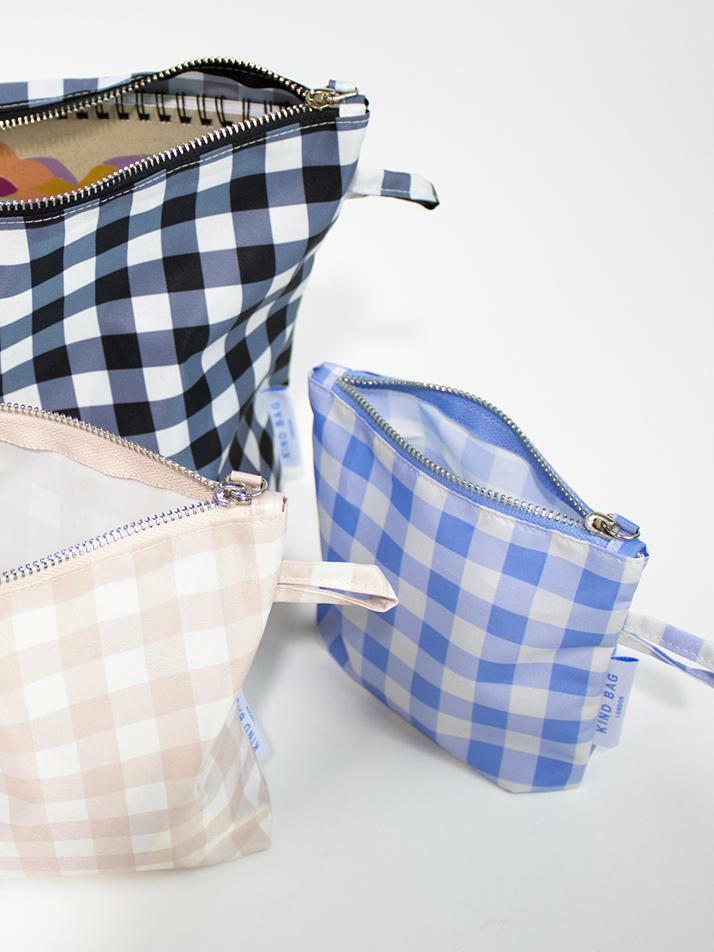 [KINDBAG] 제로웨이스트 파우치3셋트  깅험패턴