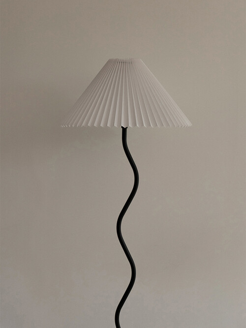 Spiral Floor Lamp Black