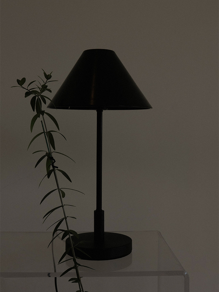 Olive Stand Lamp Black