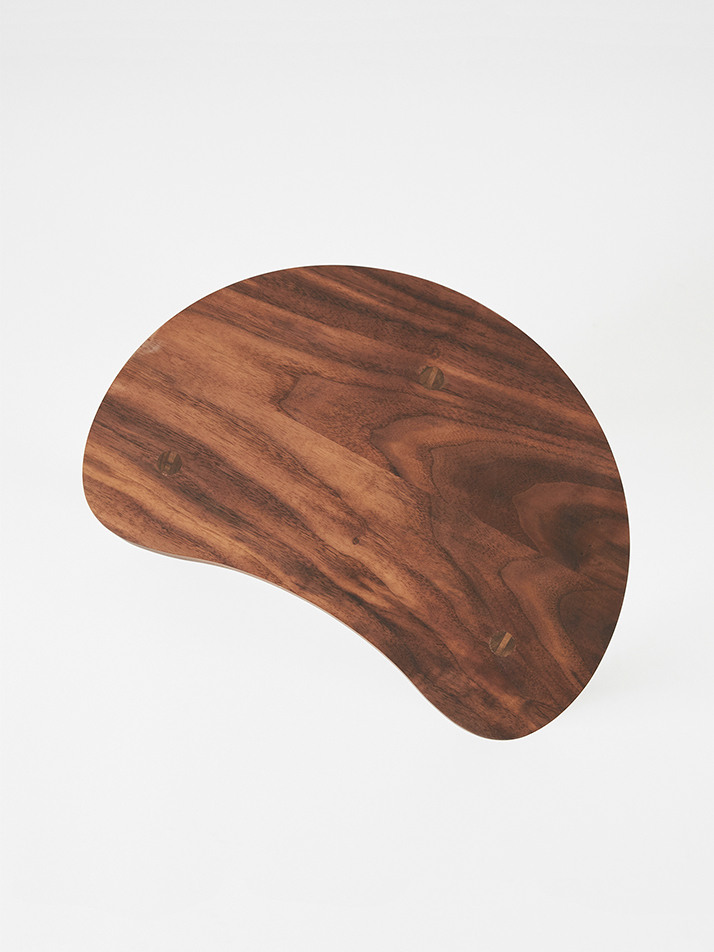 Half Moon Stool Black / Walnut / Oak