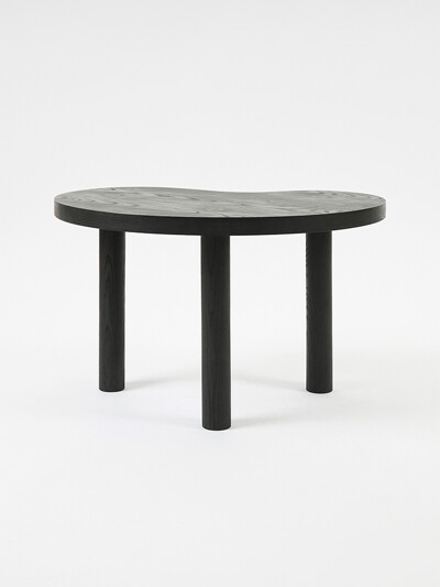 Half Moon Side Table Black / Walnut / Oak