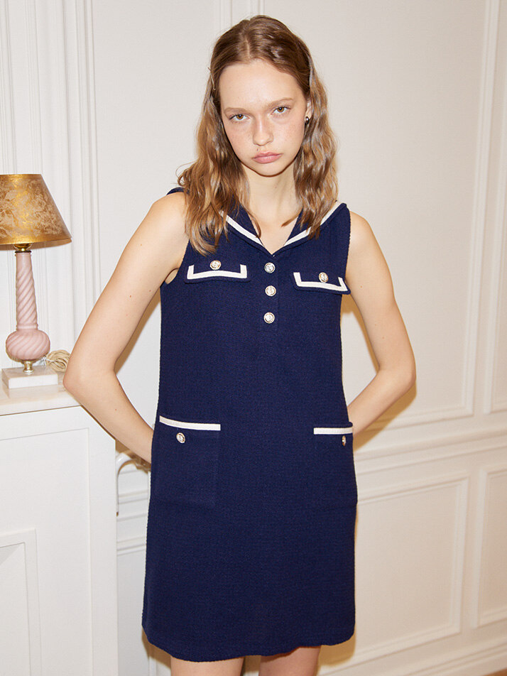 Classic Sailor Dress_ Navy