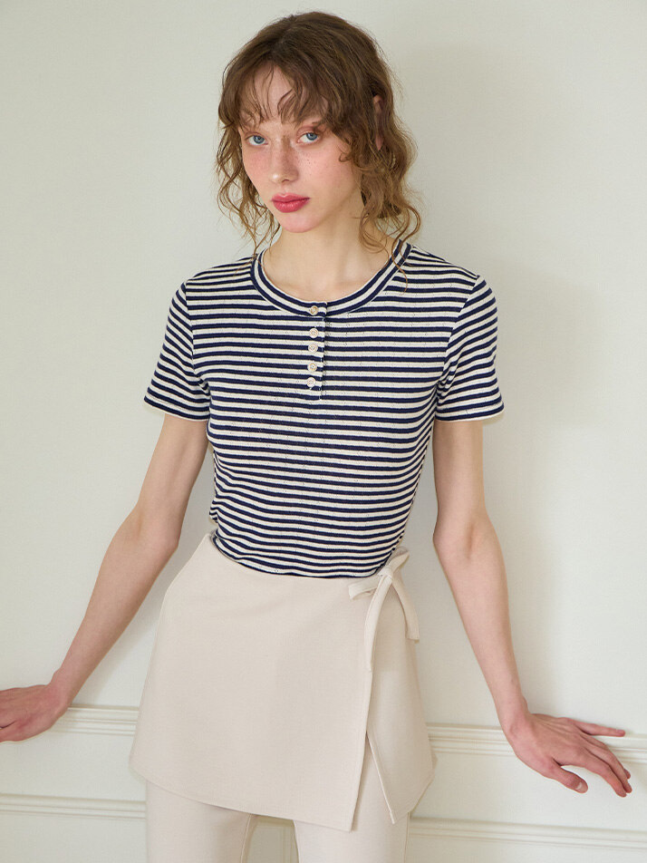 Punching Stripe T_ Navy