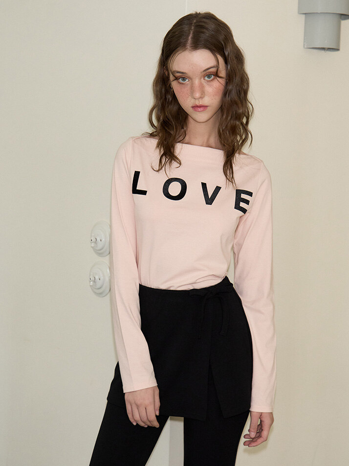 Love Boat Neck T_ Pink