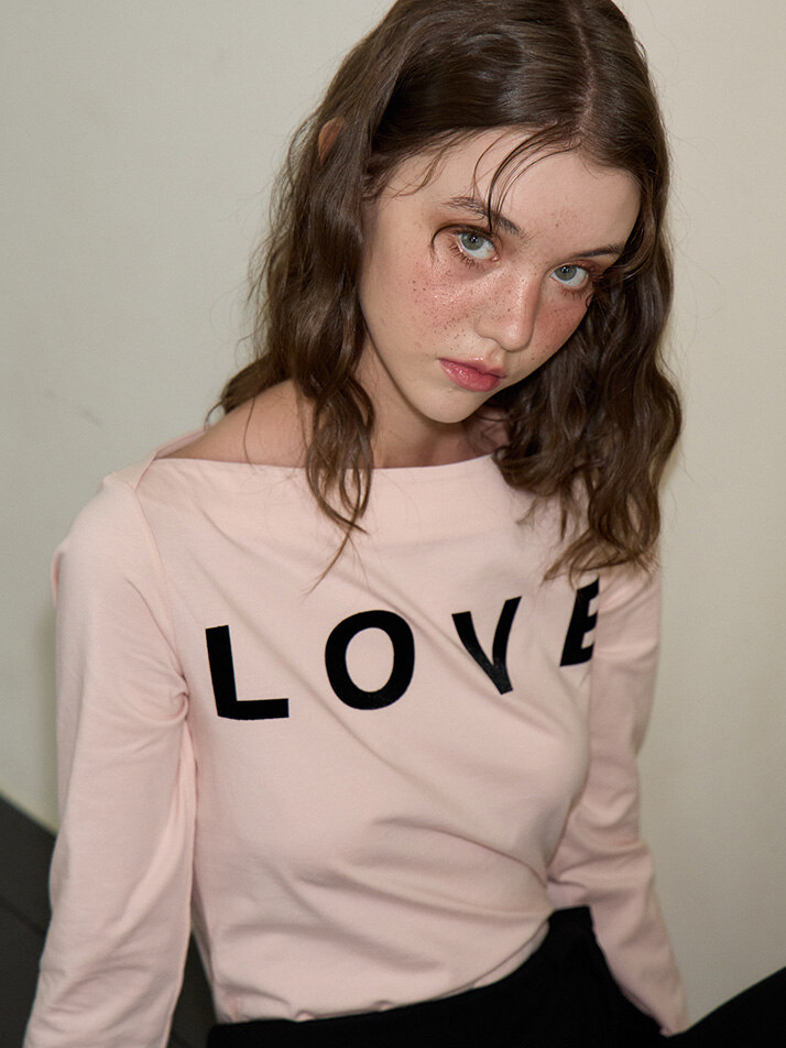 Love Boat Neck T_ Pink