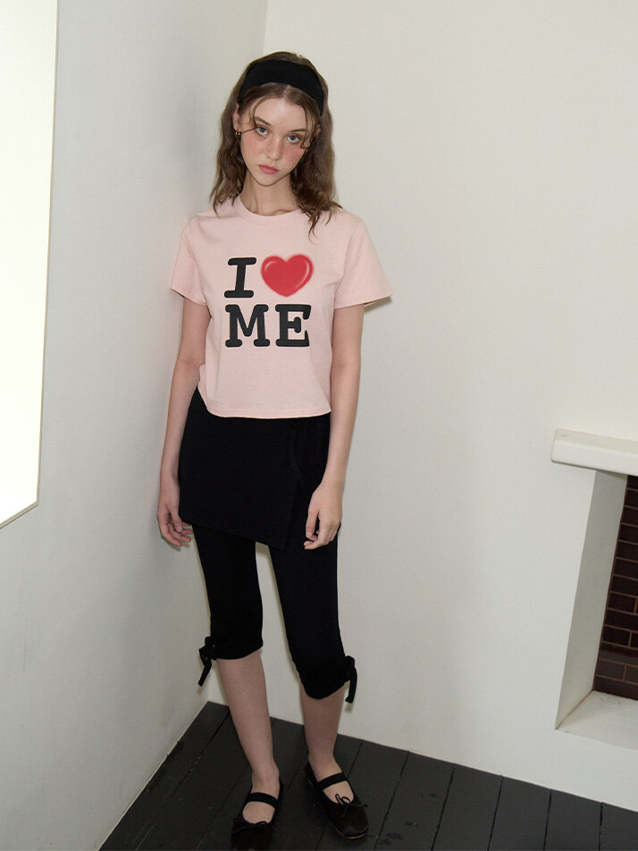 I Love Me Crop T_ Pink