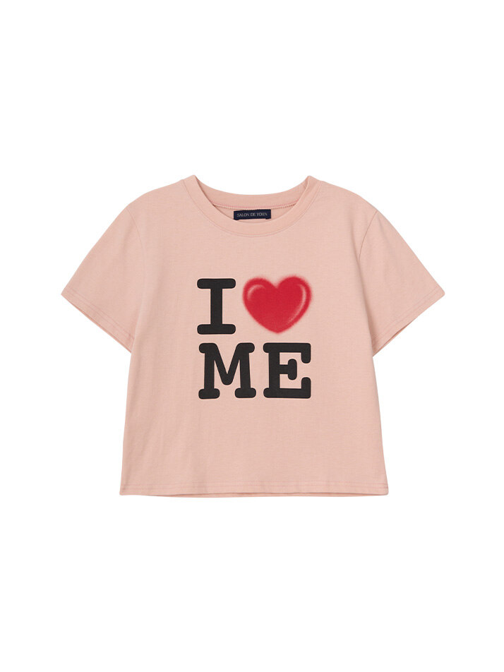 I Love Me Crop T_ Pink