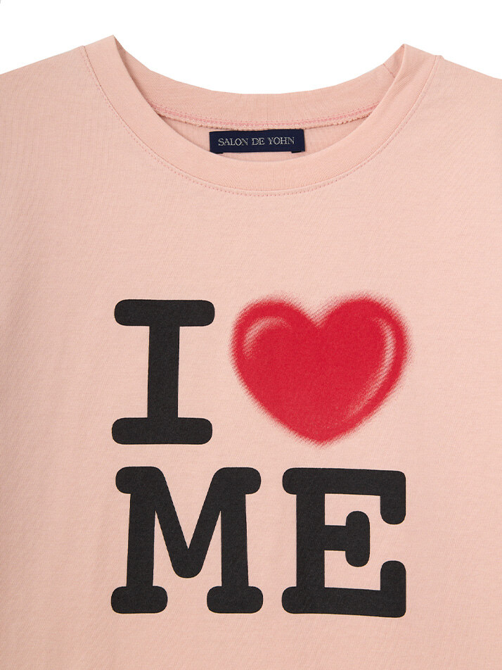 I Love Me Crop T_ Pink