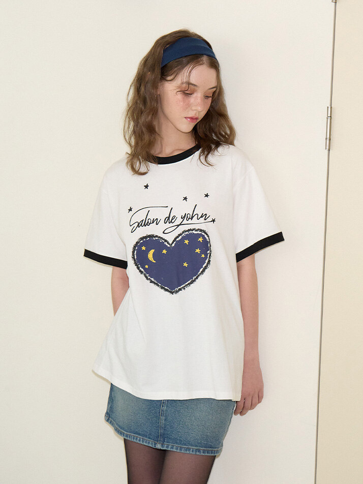 Heart Loose Fit Short Sleeve T