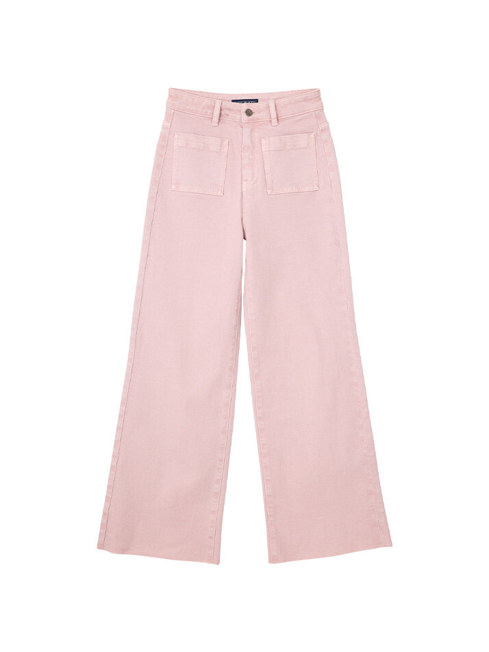 Wide Denim Pants_ Pink