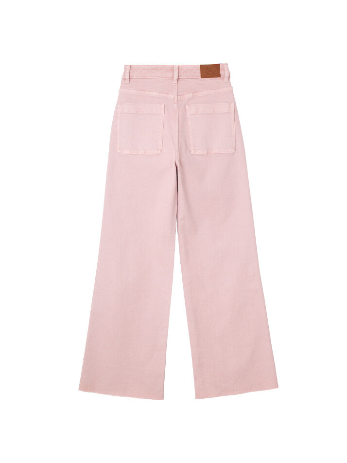 Wide Denim Pants_ Pink