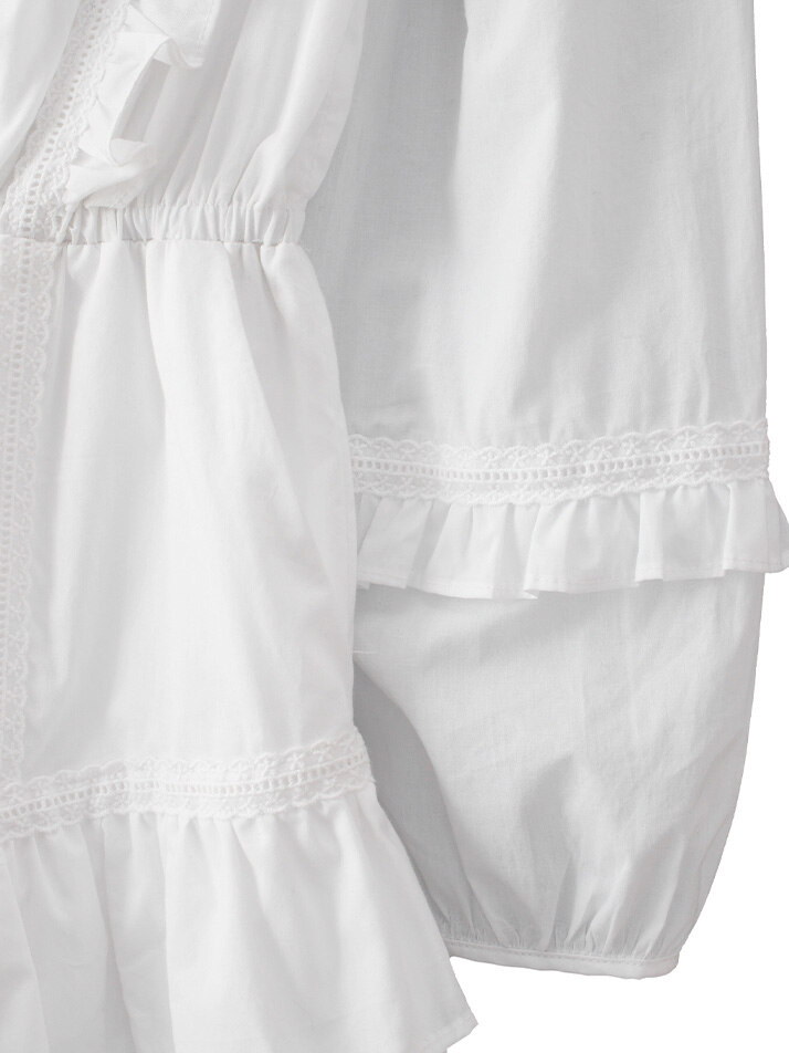 Ruffle Point Jumpsuit_ White