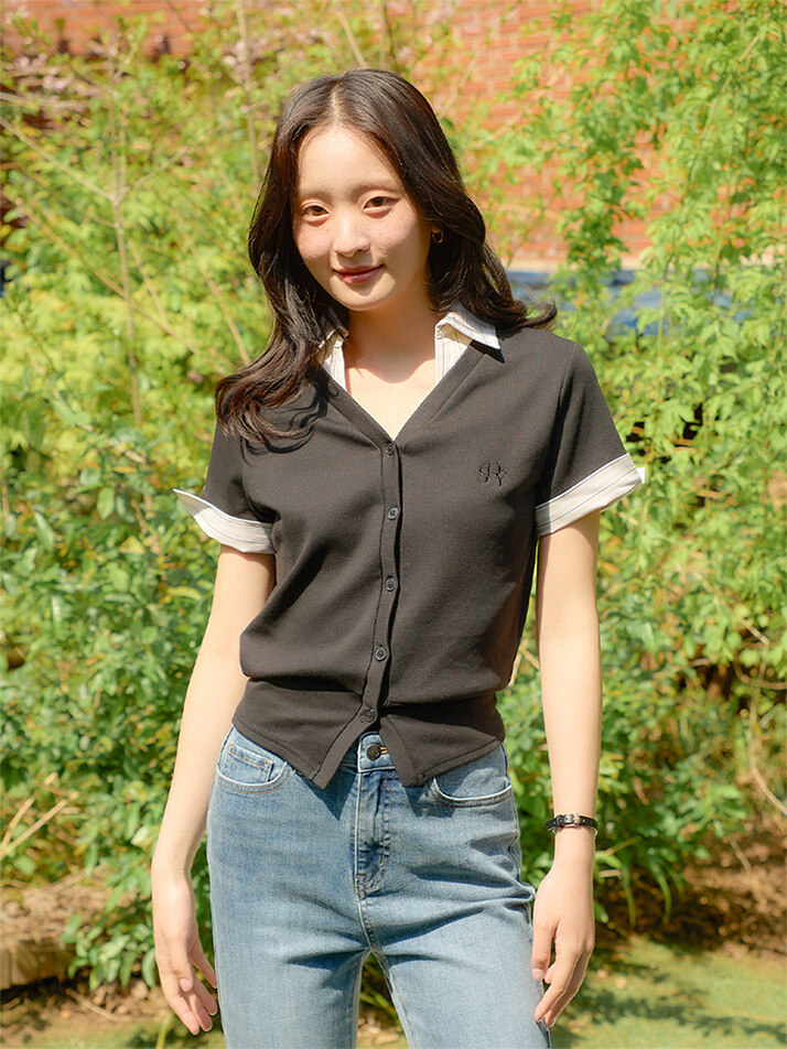 Timeless Short Sleeve Cardigan_ Black