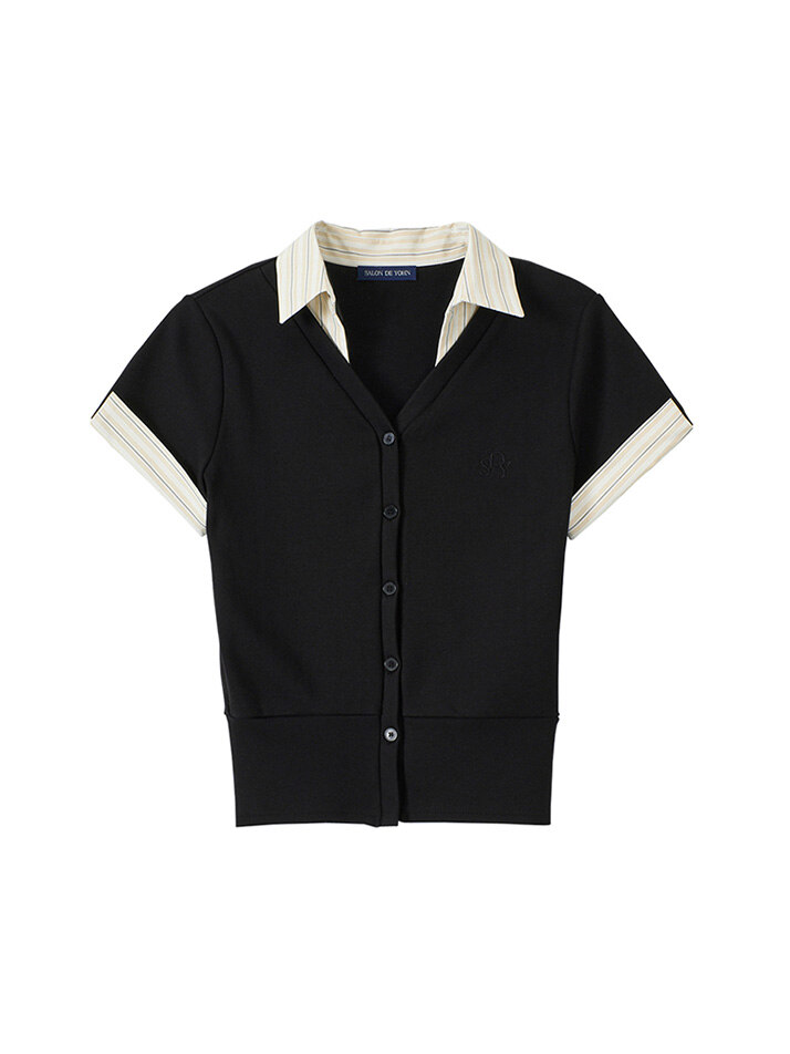 Timeless Short Sleeve Cardigan_ Black