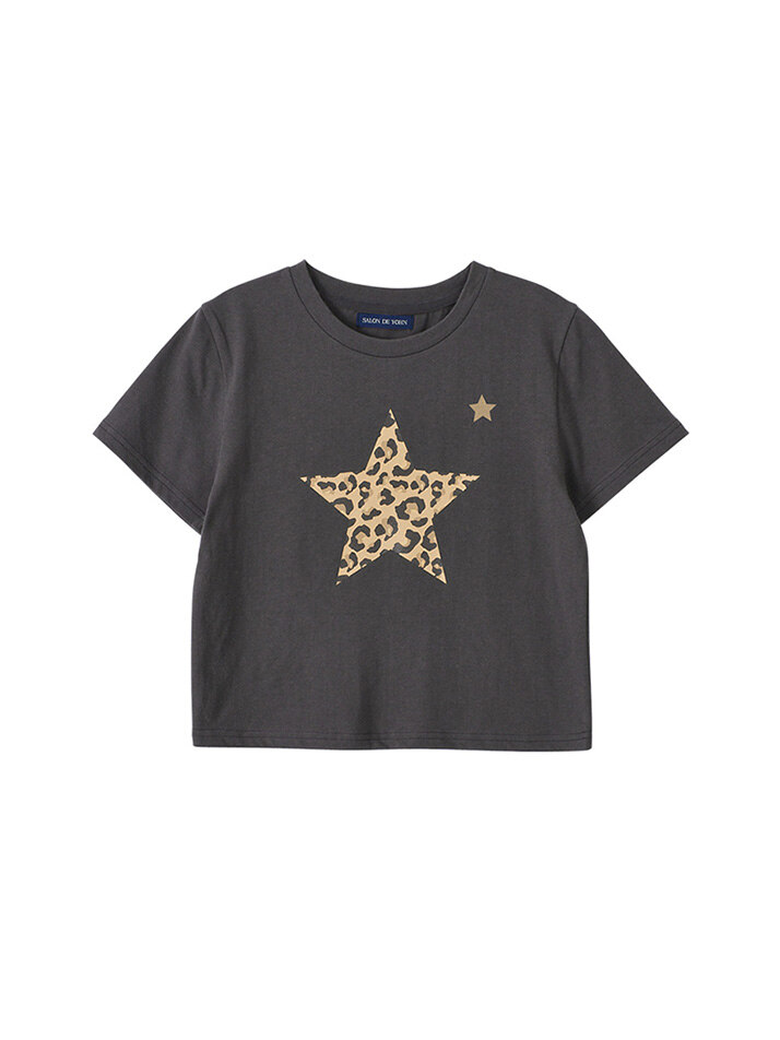 Leopard Star Crop T_ Charcoal