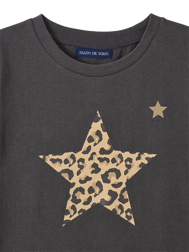 Leopard Star Crop T_ Charcoal