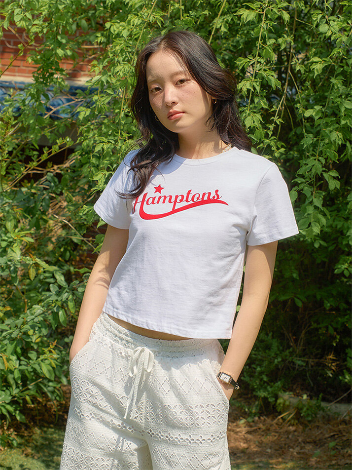 Hampton Crop T_ White+Red