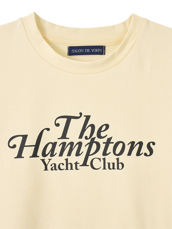 Hampton Yacht Club Crop T_ Lemon