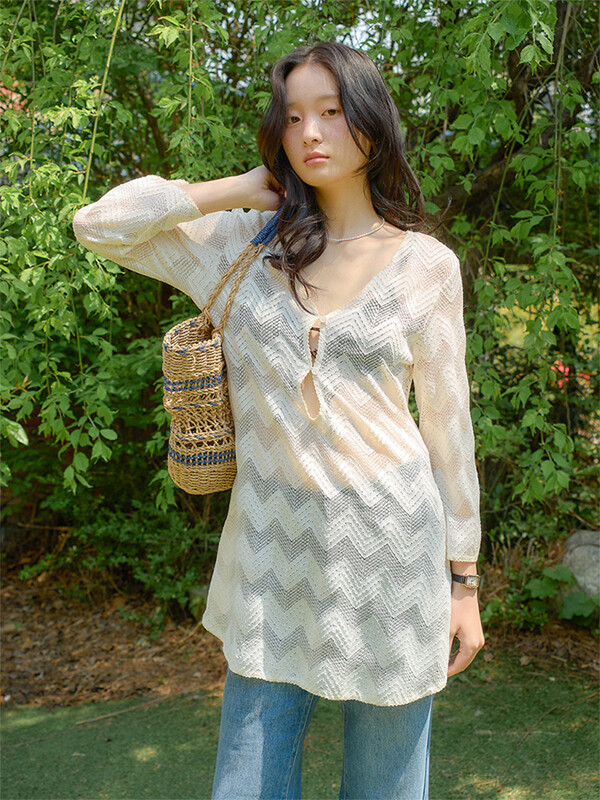 Vintage Lace Cover Up Dress_ Ivory