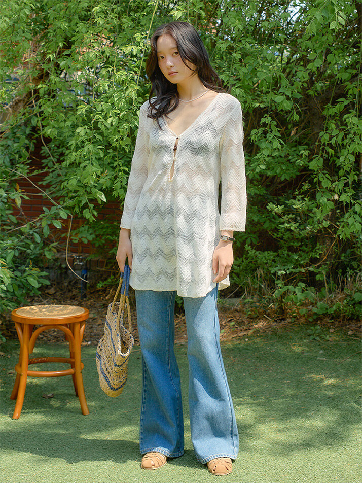 Vintage Lace Cover Up Dress_ Ivory
