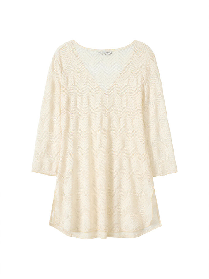 Vintage Lace Cover Up Dress_ Ivory