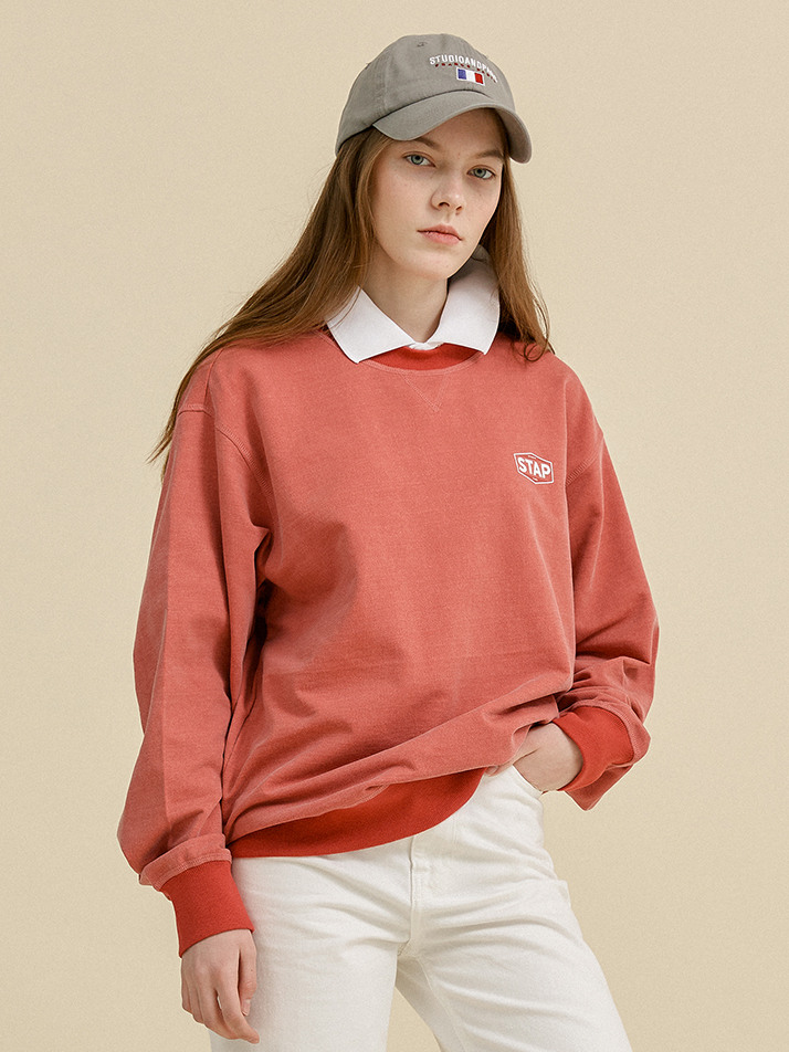 (UNI) STAP Pigment Sweatshirt_Red