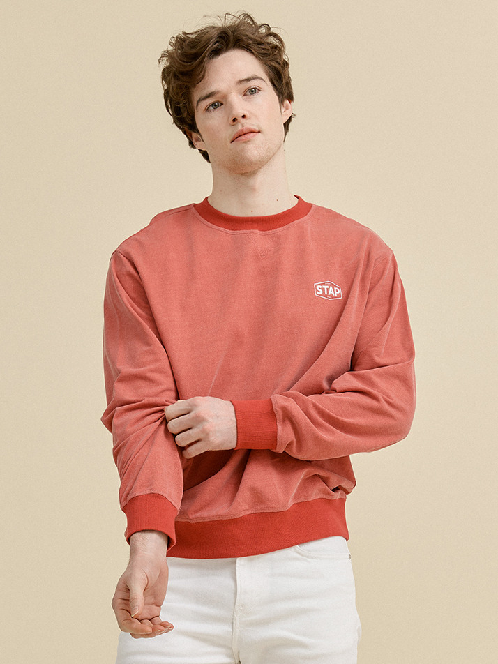 (UNI) STAP Pigment Sweatshirt_Red