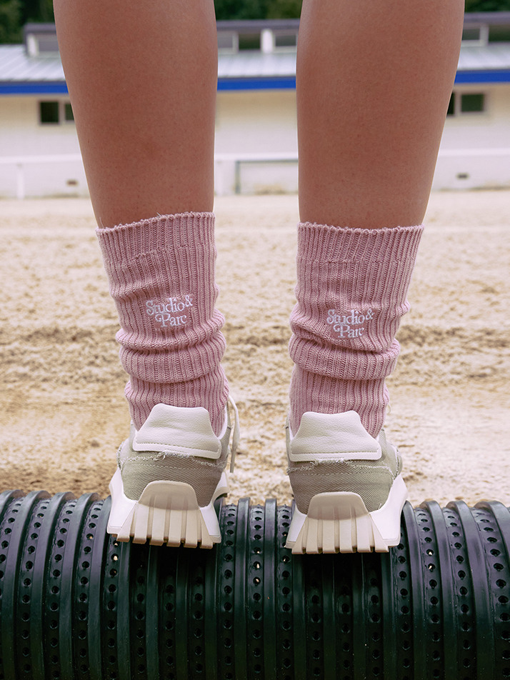 (UNI) Long Socks_Pink