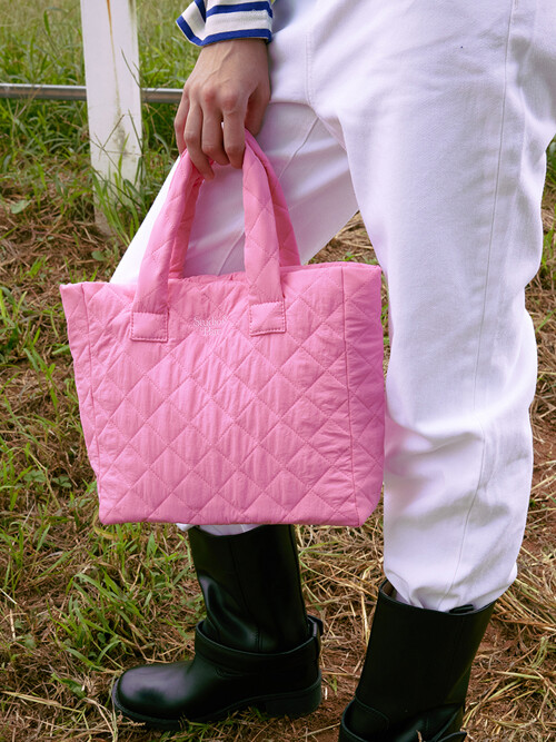 (UNI) Padding Tote Bag_Pink