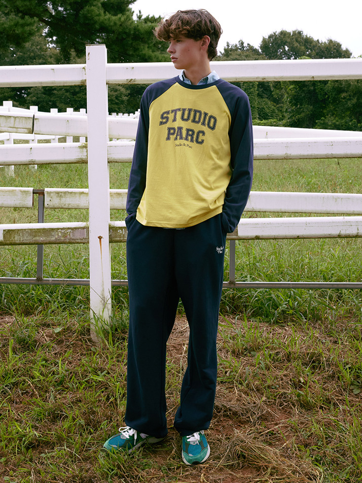 (UNI) Straight Sweat Pants_Navy