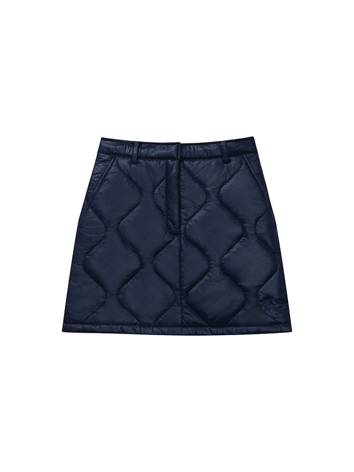 (WOMEN) Onion Quilting Padding Skirt_Navy