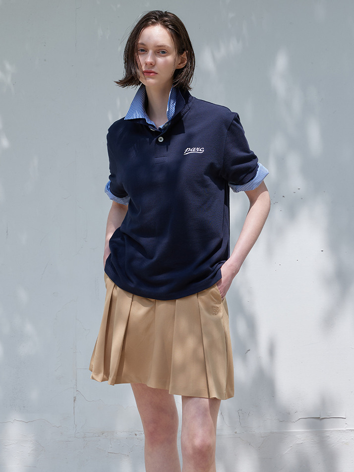 (WOMEN) Pleated Skirt_Beige