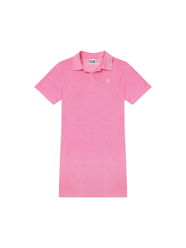 (WOMEN) Terry Collar One Piece_Pink