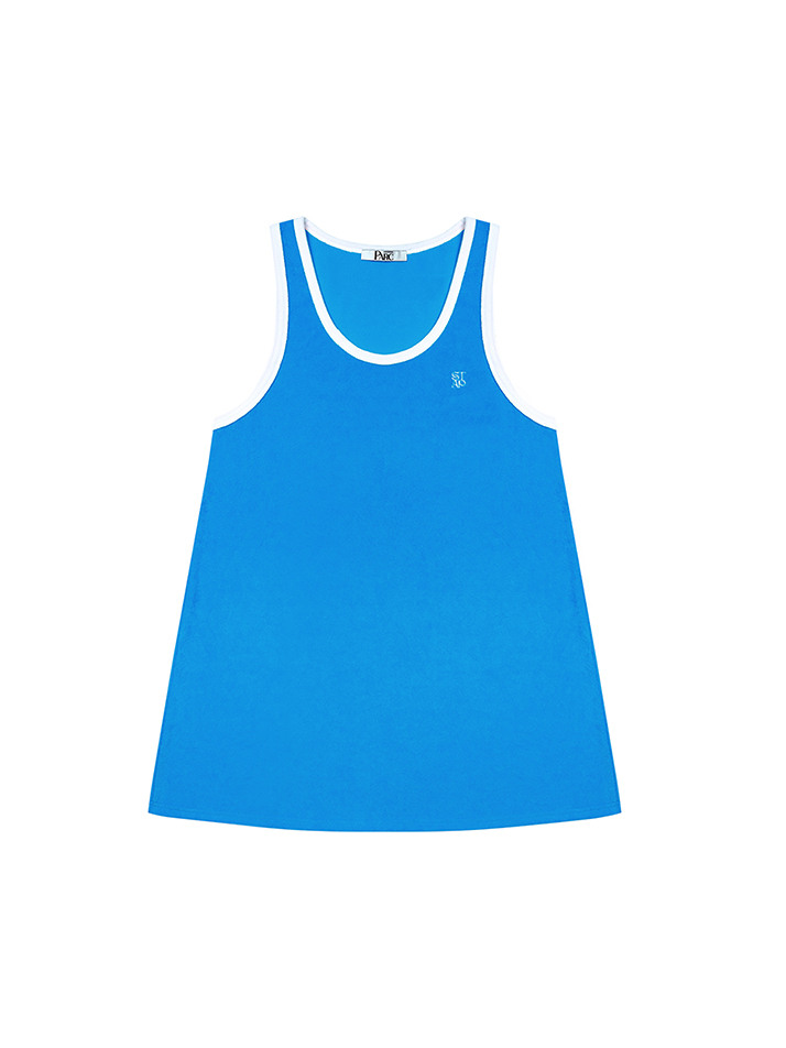 (WOMEN) Terry Sleeveless One Piece_Turkish Blue