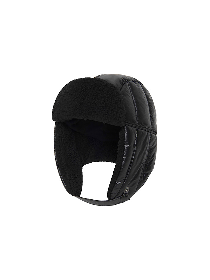 Quilting Padding Trooper Hat_Black