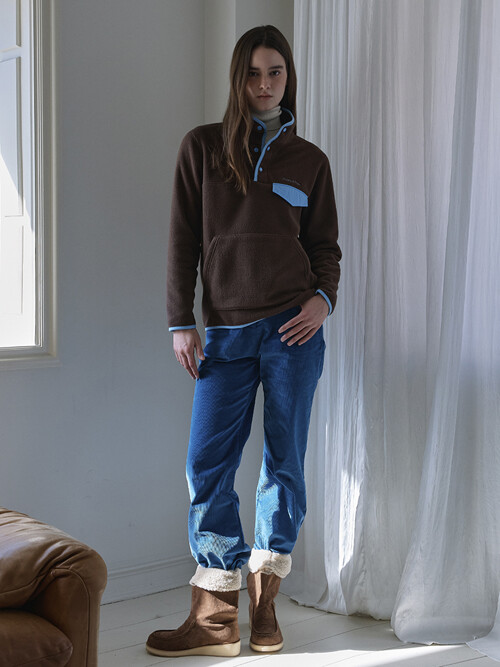 (WOMEN) Corduroy Banding Pants_Cobalt Blue