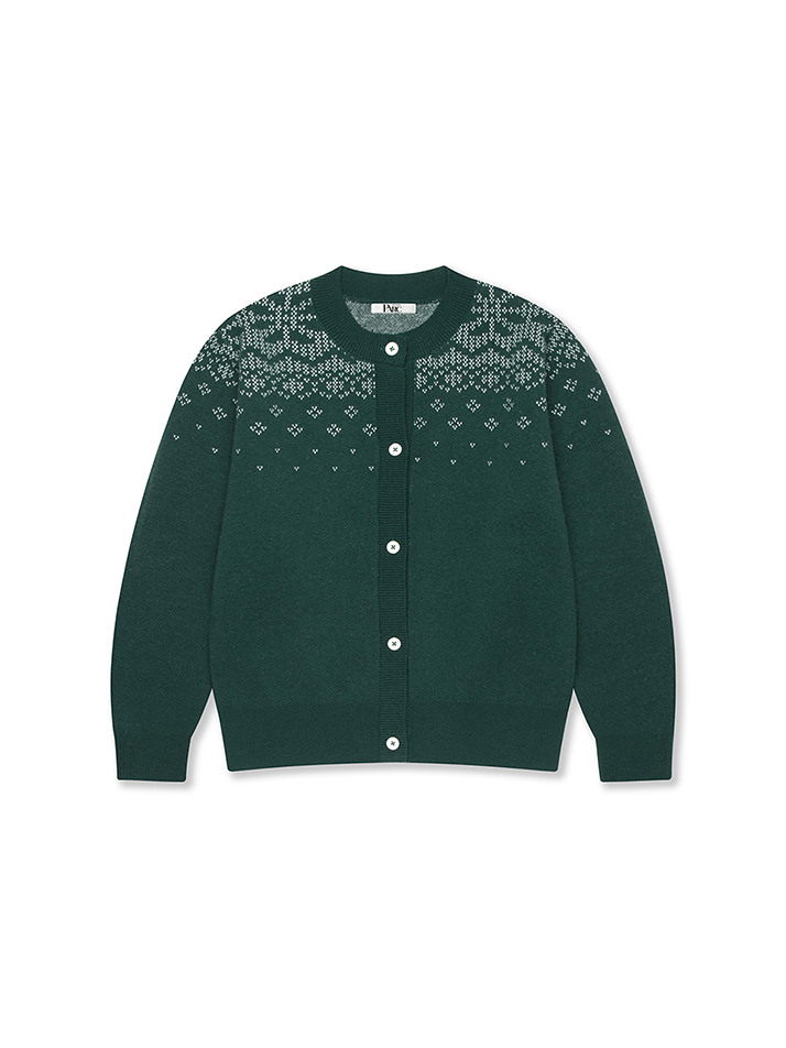 Nordic knit Cardigan_Green