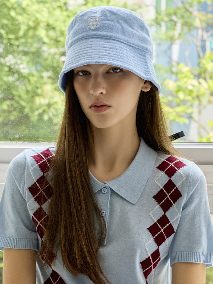 (UNI) Logo Terry Bucket Hat_Sky Blue
