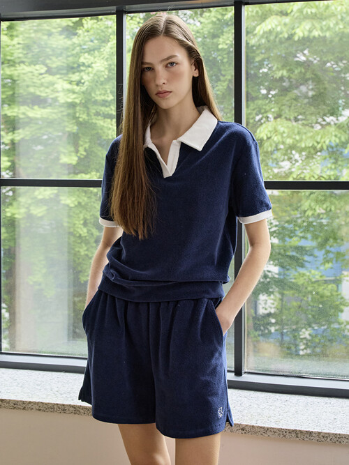 (WOMEN) Terry Shorts_Navy