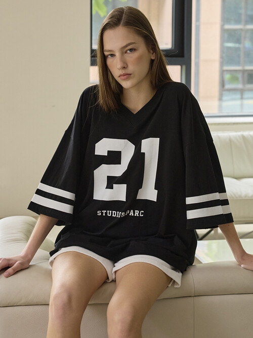 (UNI) Jersey Football T-Shirt_Black