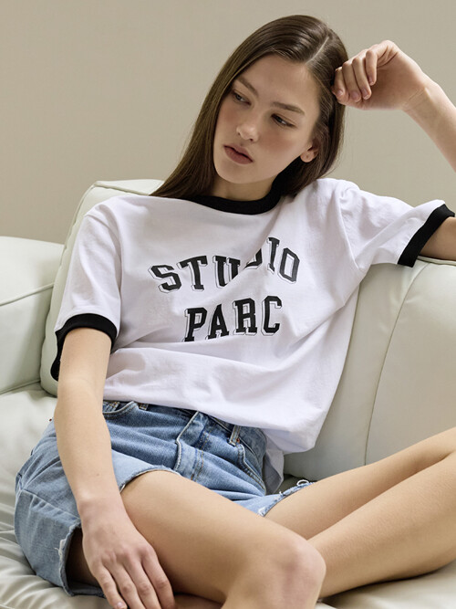 (UNI) Ringer Short-Sleeve T-Shirt_White