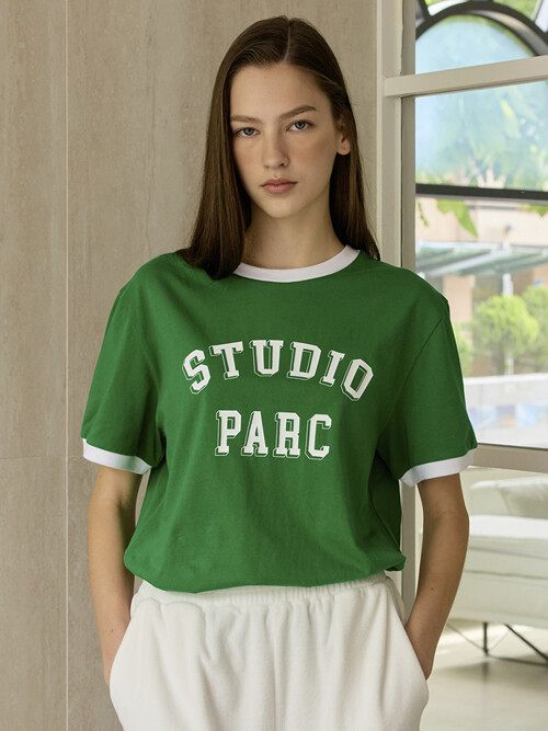 (UNI) Ringer Short-Sleeve T-Shirt_Green
