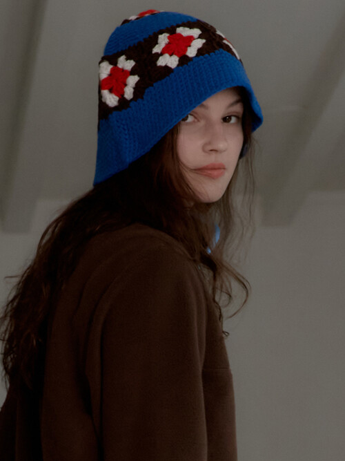 Crochet Bucket Hat_Blue
