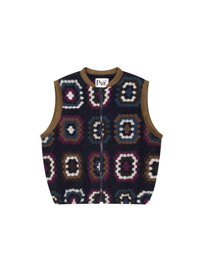 Crochet Patchwork Vest_Navy